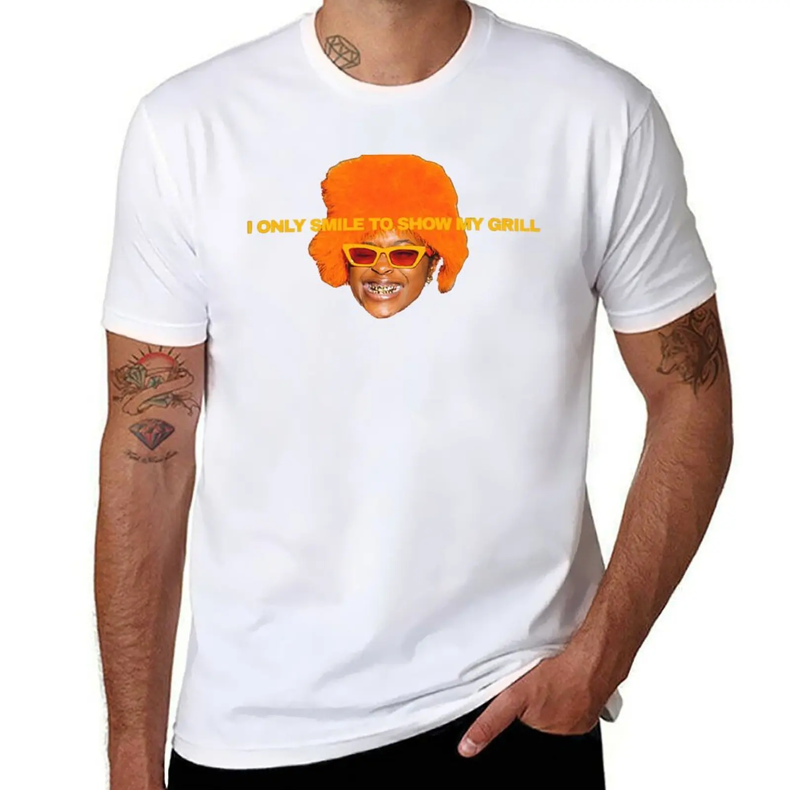 

Tierra Whack Merch Smile/grill Tee T-Shirt mens graphic t shirts man graphic t shirt T-Shirt