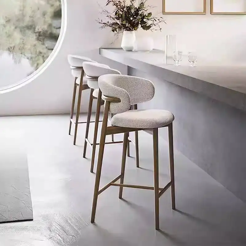

High Design Bar Chair Back Support Contemporary Restaurant Foldable Bar Chair Counter Stools Breakfast Sgabello Cucina Furniture