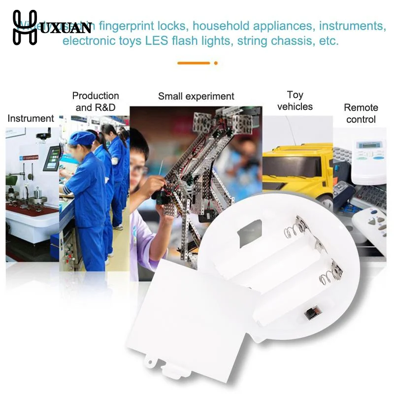 

3Pcs 3 AAA/AA 4.5V Battery Case With Switch Cover Embedded Battery Holder Battery Storage Boxes Switch Socket Container