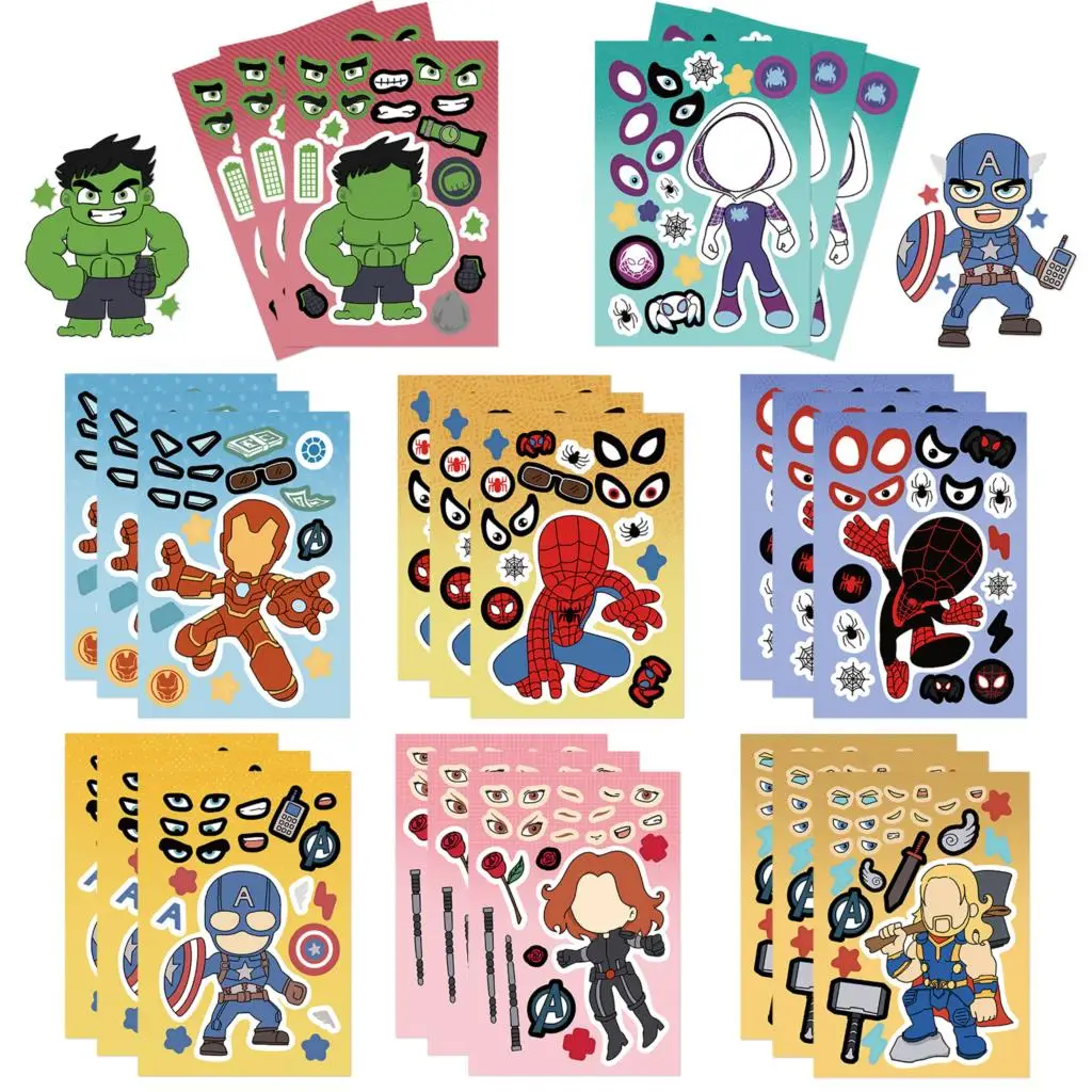 8PCS Retro Creative Cute Cartoon Aesthetic Stickers Waterproof Graffiti For Laptop Luggage Guitar Skateboard Vinyl Decals