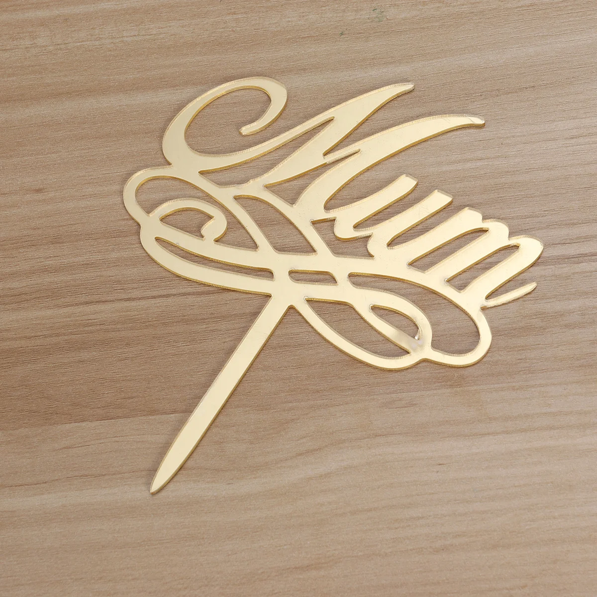 

Decoration Mirror Cake Insert Toppers Acrylic Mothers Day Decorate Mother's Decorations Golden