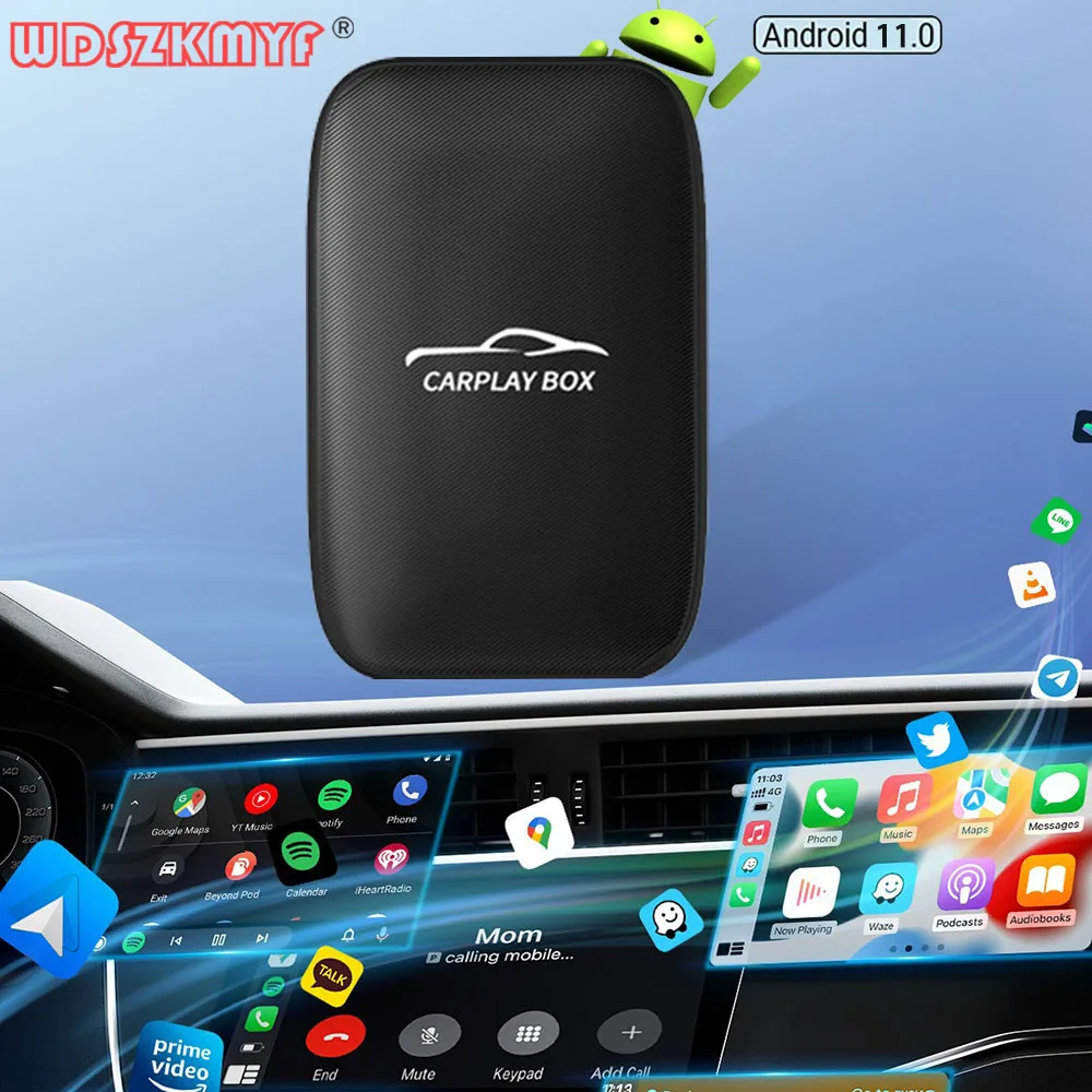 

4 in1 Wired to Wireless Carplay Android Auto Adapter For Wired Android Auto WiFi Cars Smart Ai Box Smart Car Systems Plug&Play