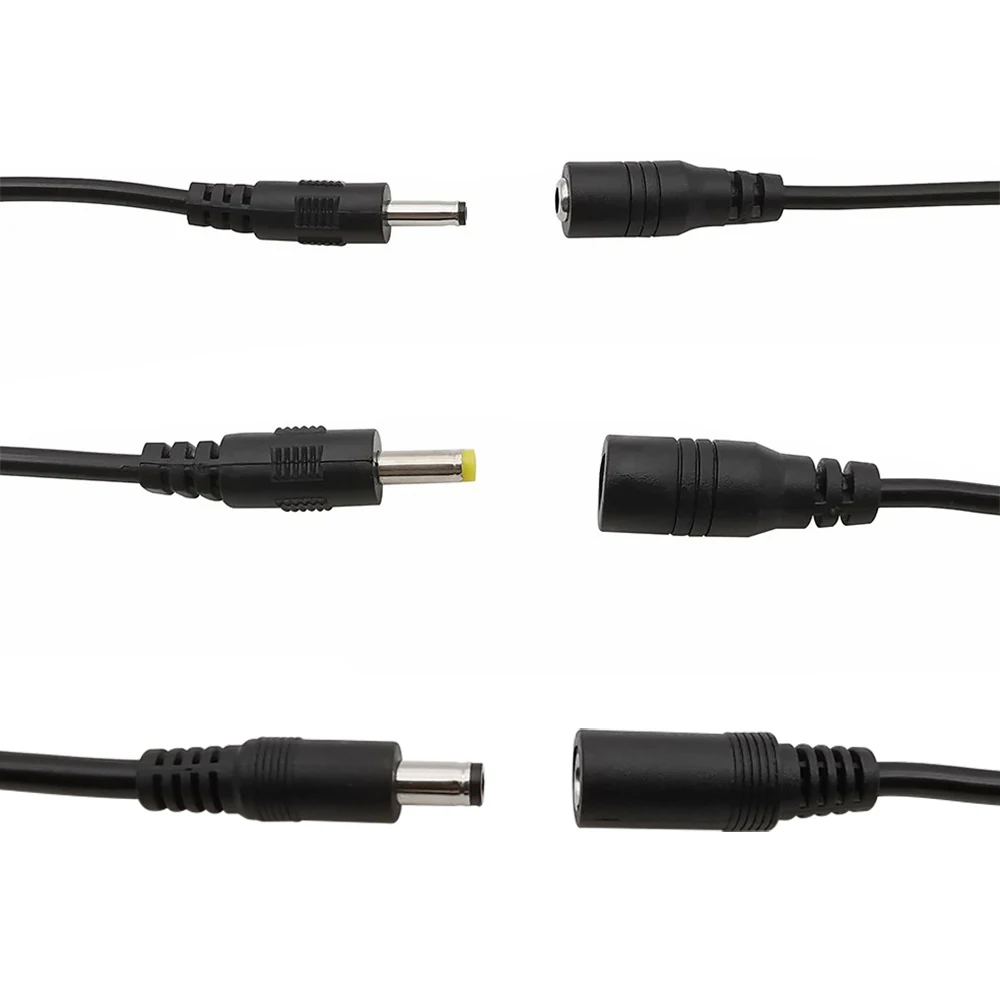 5Pcs 3,5*1,35mm/4,0*1,7mm/5,5*2,1mm Männlich Weiblich DC netzteil Kabel Stecker Verlängerung Draht Für LED Streifen Licht CCTV Kamera