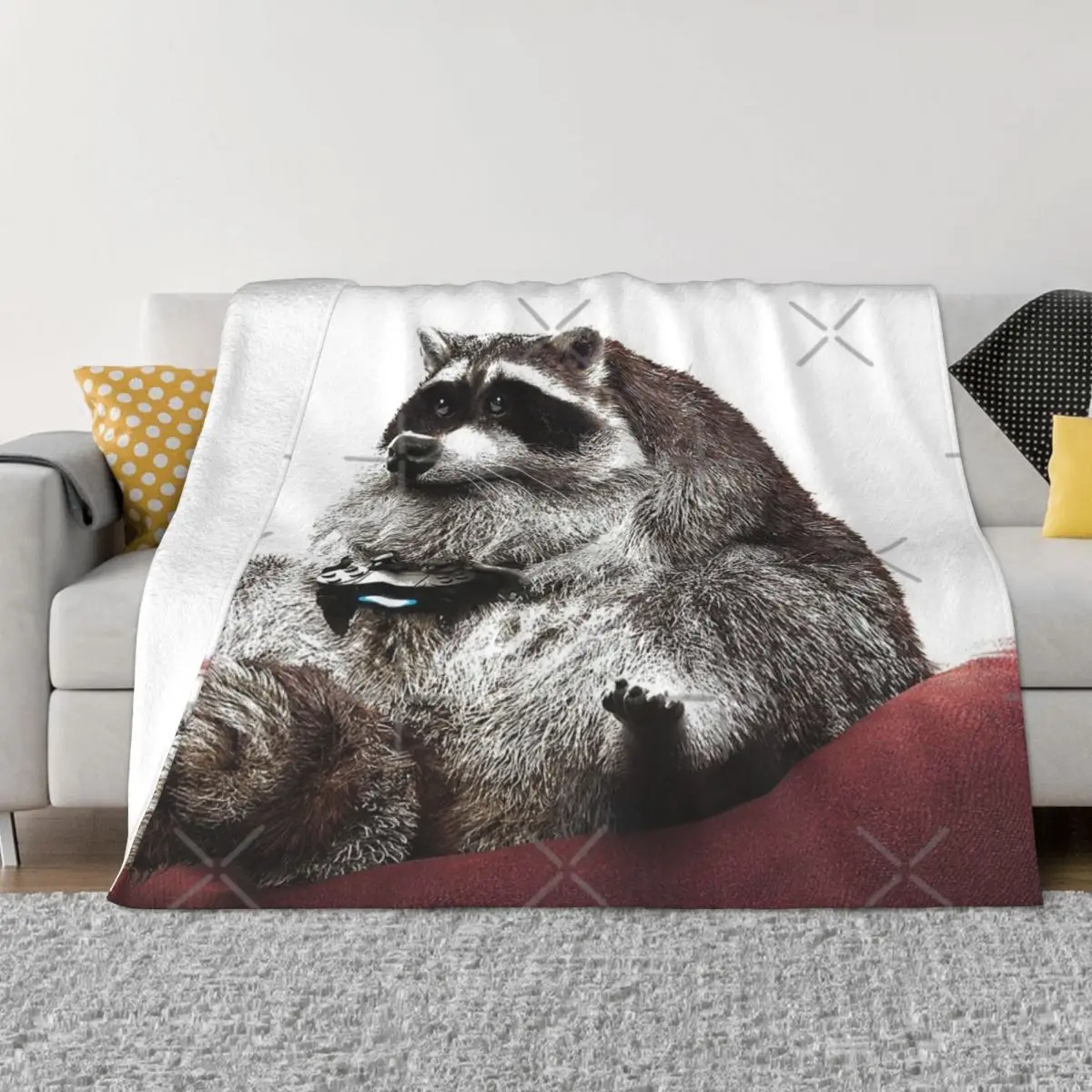 

Funny Racoon Quilt Bed Blankets Couple Blankets Thin Wadding Blanket Throw Blanket