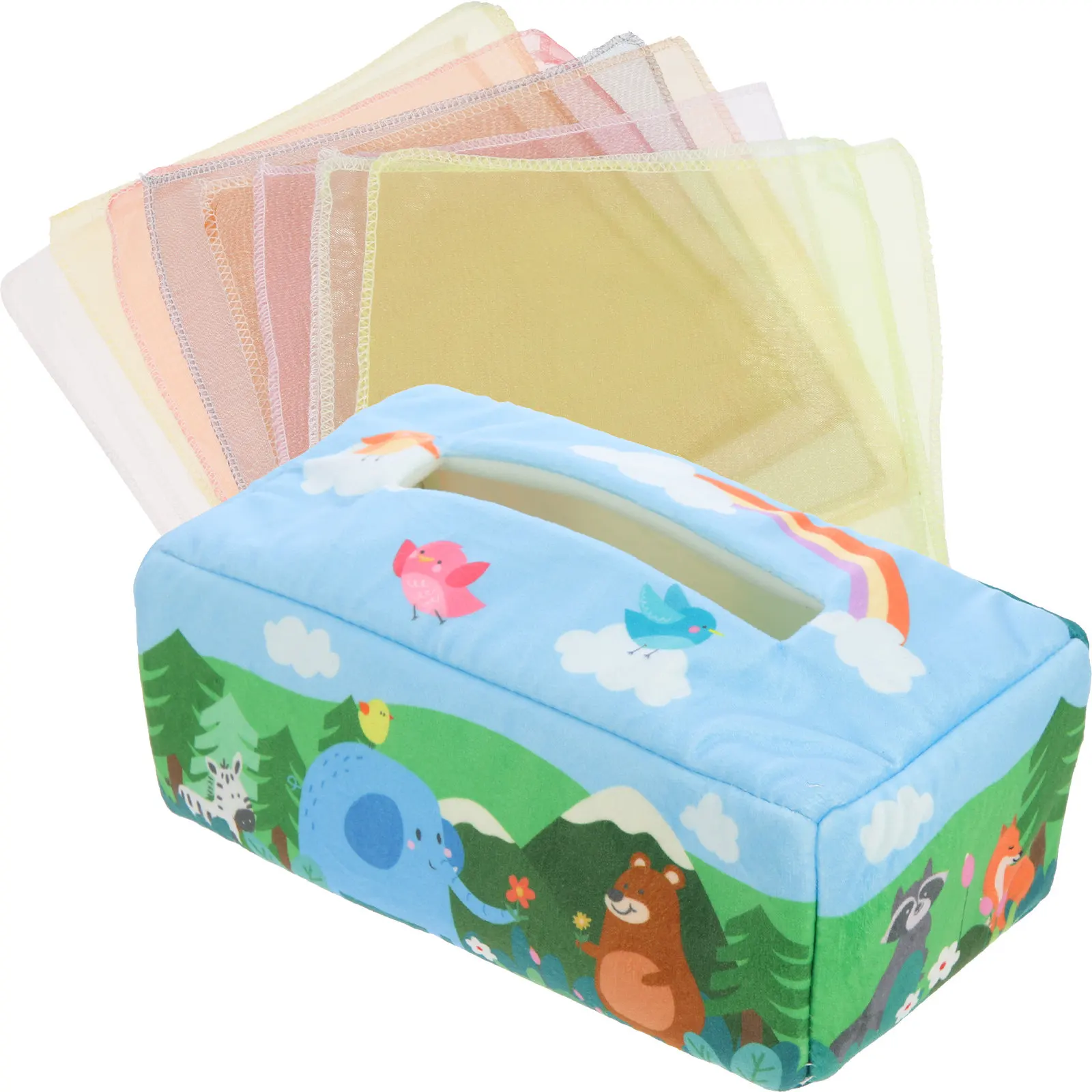 

Finger Exercise Toy Tissue Kids Baby Cognitive Toys for Sensory Untearable Tissue-pulling