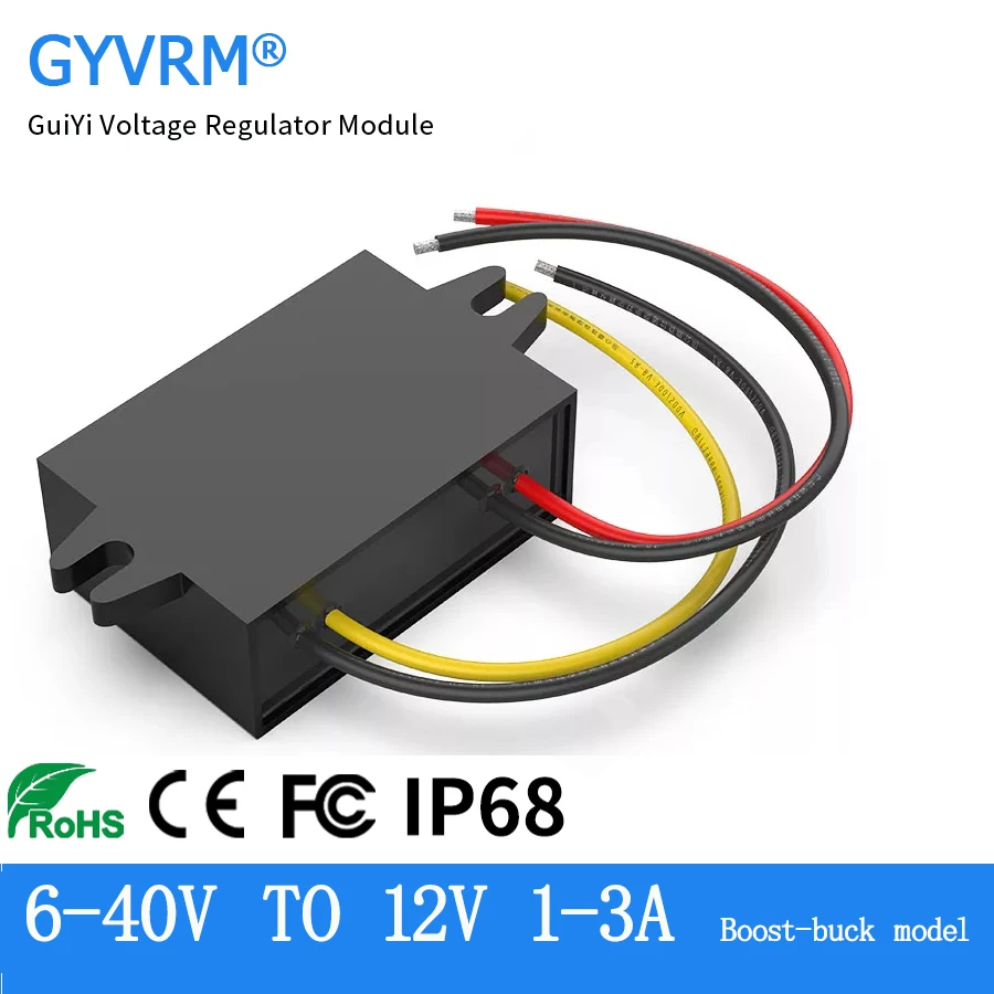 

12V 24V to 12V 1A 2A 3A Voltage Regulator 6-40V to 12V DC to DC Converter 12V to 12V Buck Boost Converter