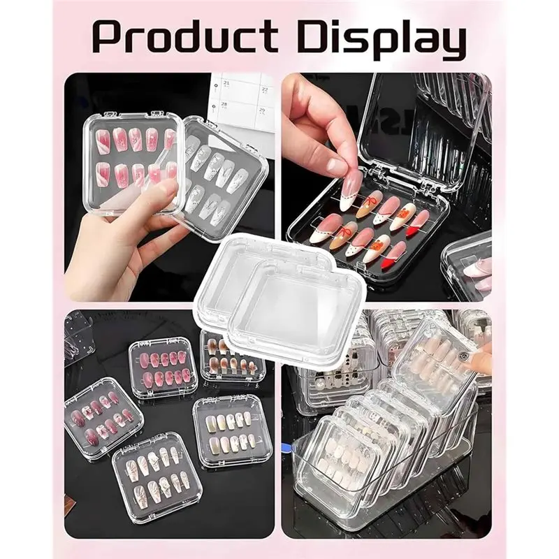 VEHO-For Home Salon Art 18 Pcs Cases 60 Pcs Adhesive Double-Sided Tape In Acrylic Packaging Organizer