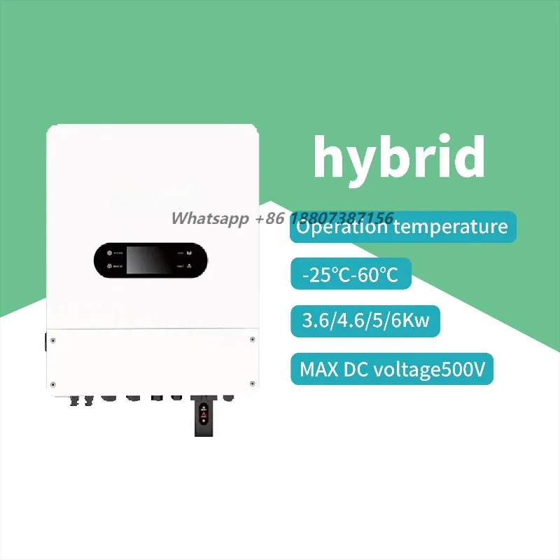 Three Phase Off-grid Solar Power Inverter 3Kw 3.6Kw 4Kw 5Kw 6Kw 6.2Kw DC to Ac  Hybrid Solar Pv Inverter Price