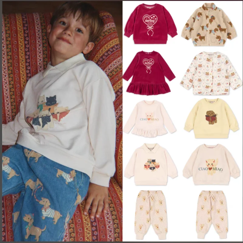 

Children's Jacket 2025 Winter New Arrival Cartoon Thickened Warm Boys Girls Cotton Coat Pure Cotton Fleece-Lined Baby Sweatshirt