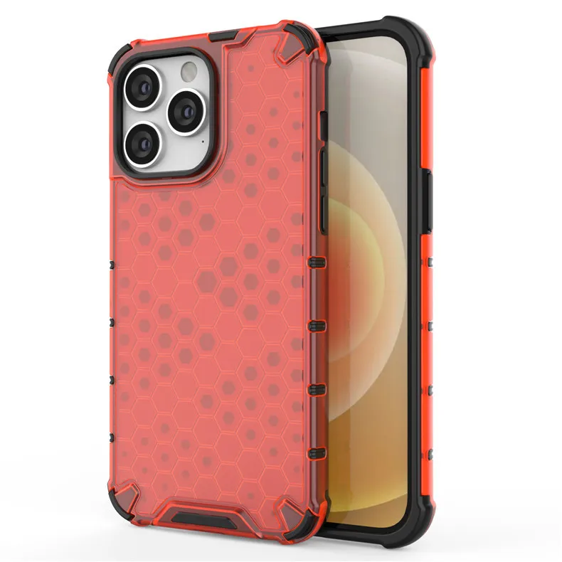 Shockproof Case For Apple Iphone 14 13 12 11 Pro Xs Max Xr X Honeycomb Design Armor Bumper Cover Protective Shell Coque Cases