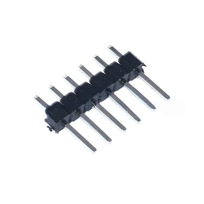 50 PZ Passo 2.54mm Pin Header Singola Fila Dritto Pin Header Pin di Ferro 1*2/3/4/5/6/7/8/10/12/15/20/40 Pin