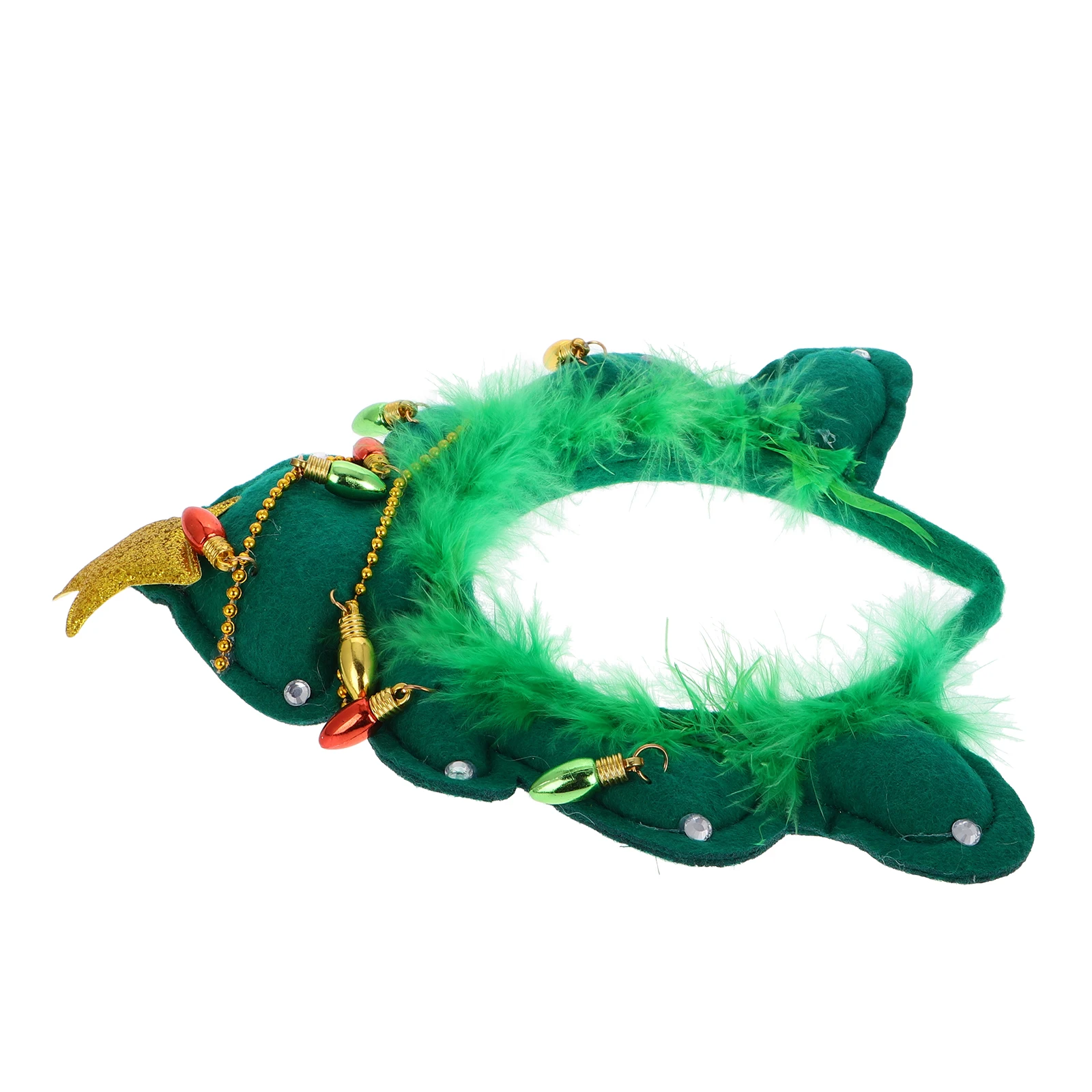 

Christmas Tree Headband Hair Accessories Women Girls Party Xmas Fabric Glitter Durable Lightweight Not Slip Tight