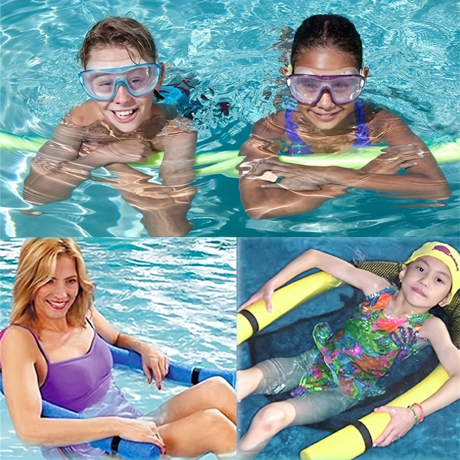 Silla flotante para piscina, tumbona duradera y cómoda de tela, fácil de plegar, Color vibrante, Ideal para relajación y natación de adultos