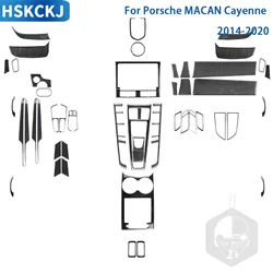 For Porsche MACAN Cayenne 2014 2015 2016 2017 2018 2019 2020 Car Accessories Carbon Fiber Interior Set Trim Sticker Decoration