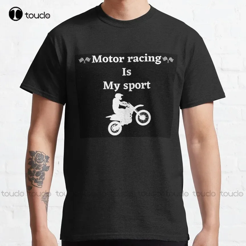 Camiseta clásica Motor Racing Is My Sport, camiseta divertida creativa, ropa de calle Harajuku de arte divertido, dibujos animados para todas las estaciones, Retro nuevo