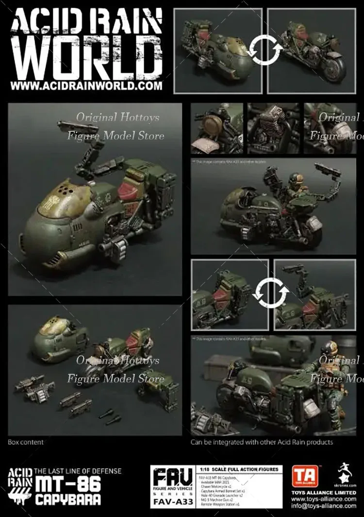 Acid Rain War 1/18 Scale Male Soldier FAV-A33 Green Capybara FAV-A34 Infiltrator Full Set 3.75-inch Action Figure Model Toys