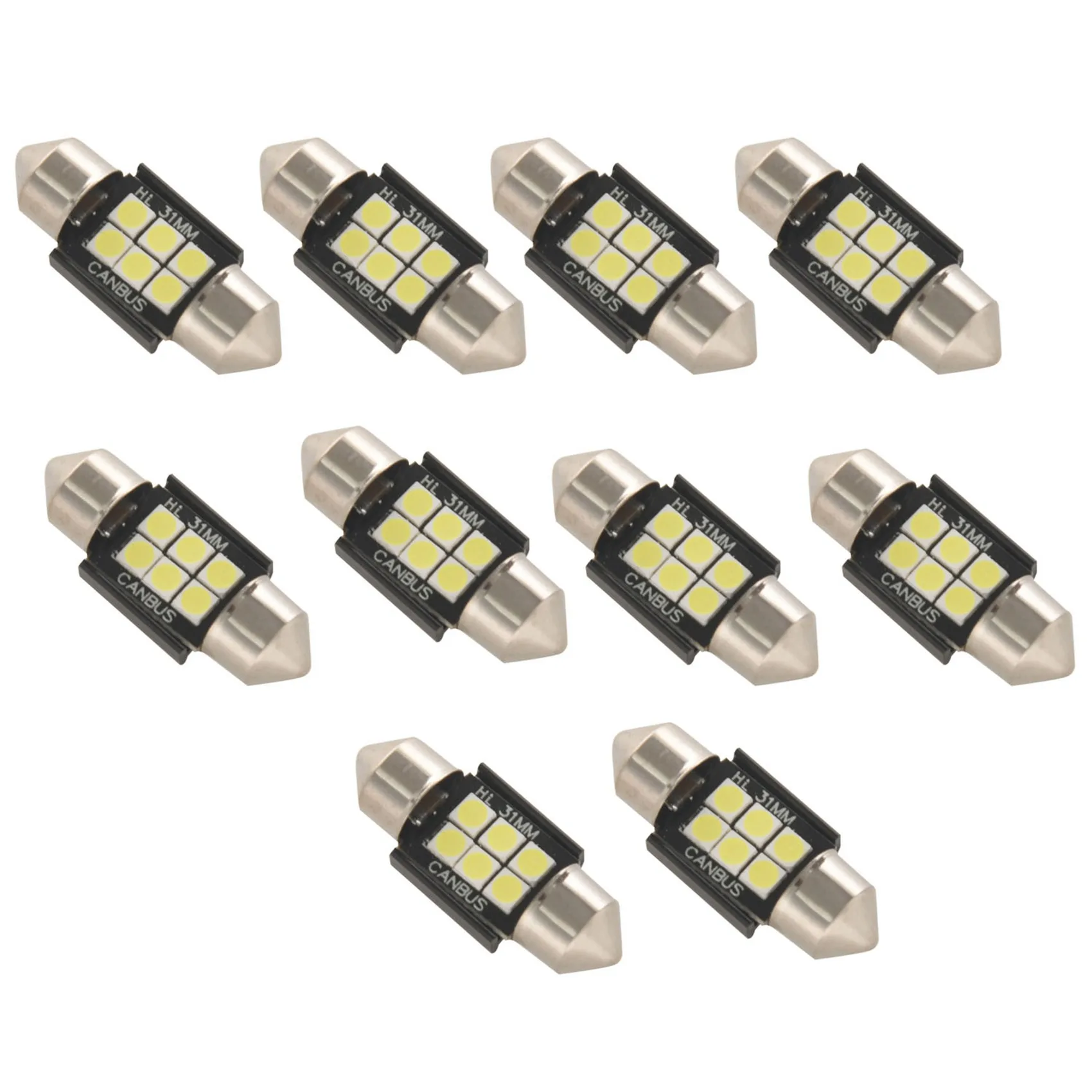 A04G-20Pcs Extremely Bright 400 Lumens 3020 Chipset Canbus Error Free Led Bulbs For Interior Car Lights 31Mm Festoon De3175