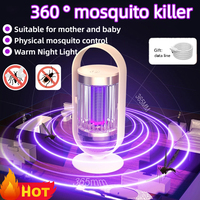USB Rechargeable Fly Trap Electric Mosquito Killer Lamp Mute Insect Repellent for Outdoor Indoor Anti Mosquito Zapper 2025