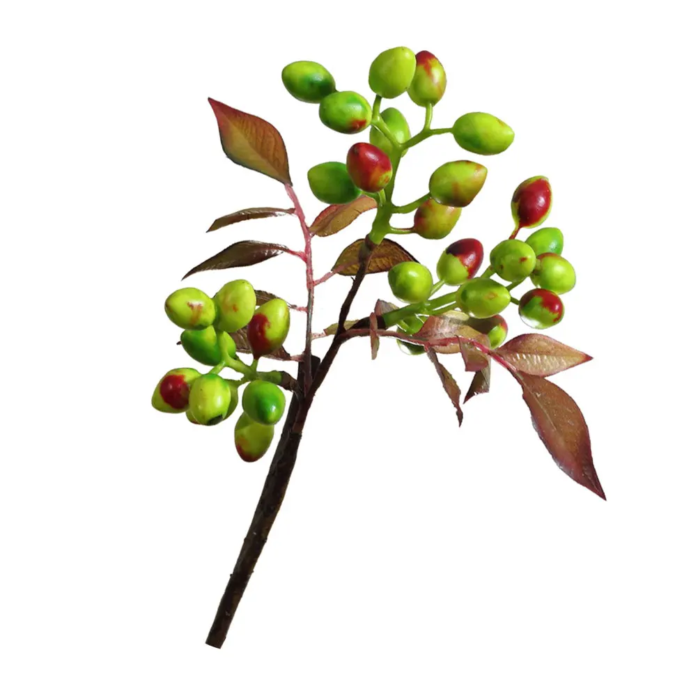 

Premium Lifelike Artificial Olive Branch Simulation Olive Stem Fake Olives Fruit Stem For Vase Decor Flower Arrangement Home