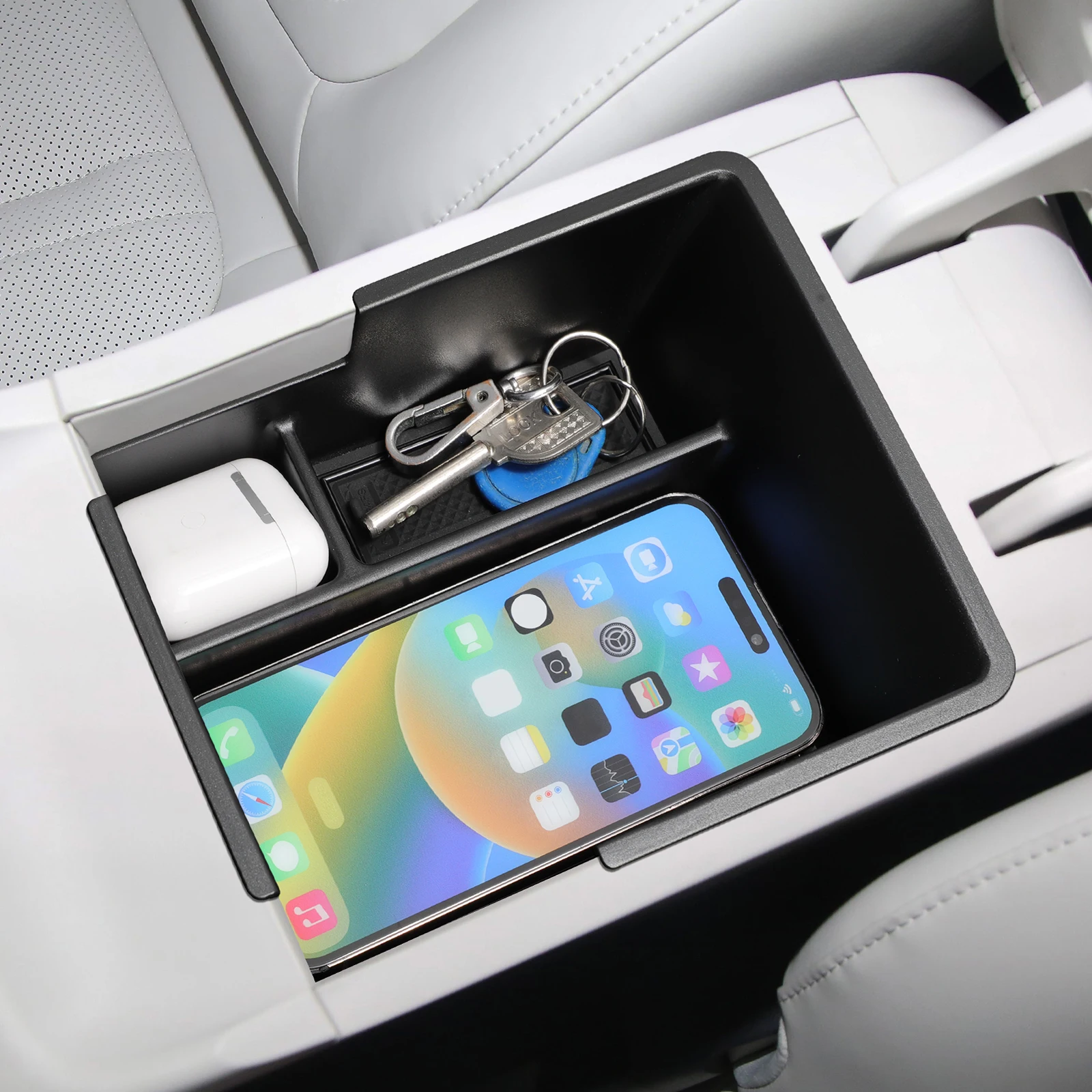 LUCKEASY für Geely EX2 2025 2026 Auto-Aufbewahrungsbox Innenraum-Zubehör Mittelkonsole Armlehnenbox Aufbewahrungsorganizer Ordnungsbox – Detail 8