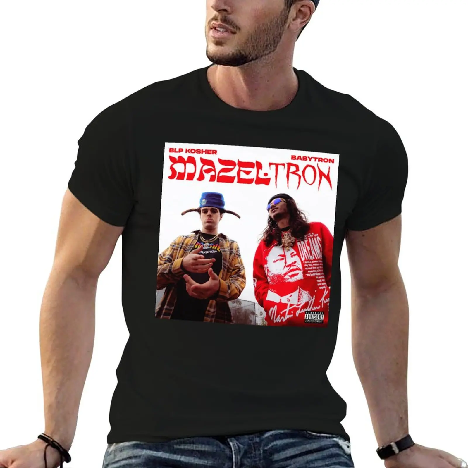 

BLP Kosher Mazel Tron T-Shirt essential t shirt t shirt man luxury funny t shirts dark humor T-Shirt