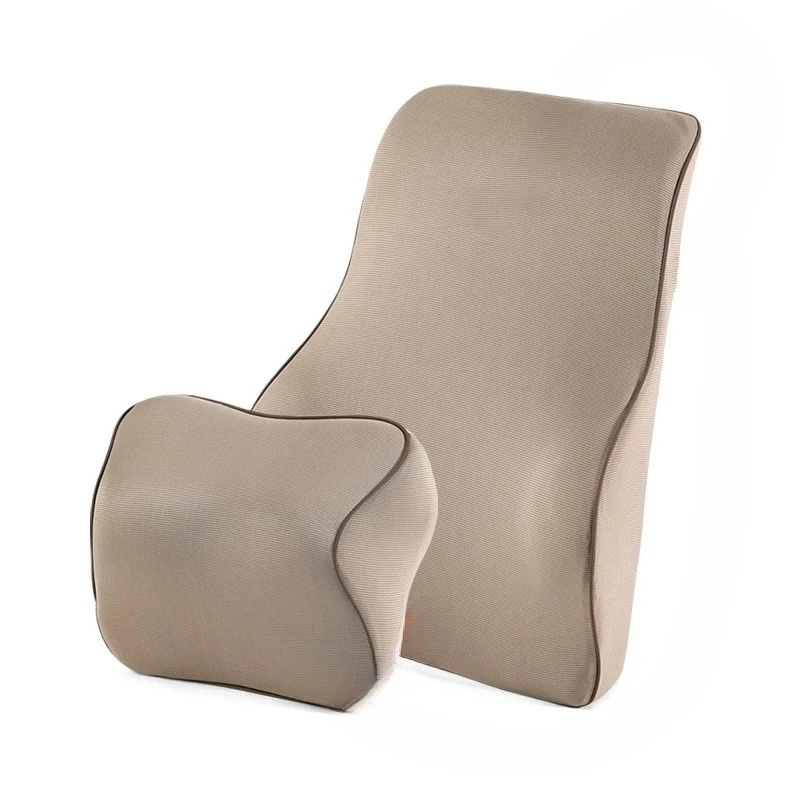 

Bamboo charcoal memory cotton headrest waist pillow set four seasons breathable car neck protection head pillow