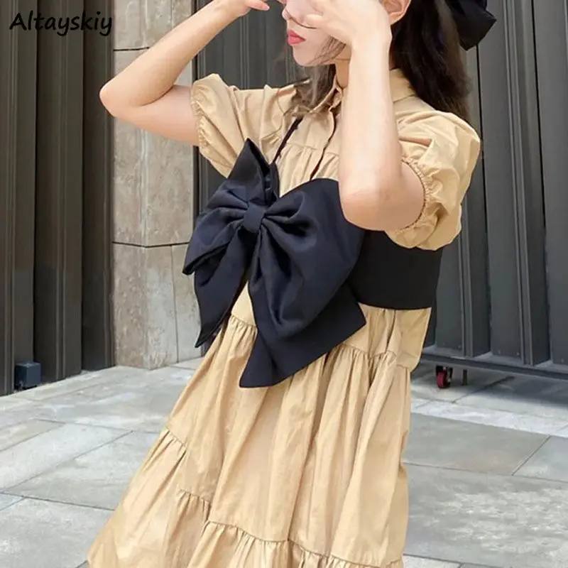 

Camisole Women Solid Chic Lovely Basic Summer Girls Tops All-match Black Bow-design Schoolgirls Clothing Popular Korean Fashion