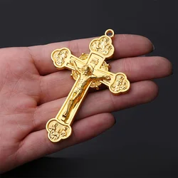 20 pieces / religious Christian religion big cross medal, large alloy Christian cross medal, religious cross finished