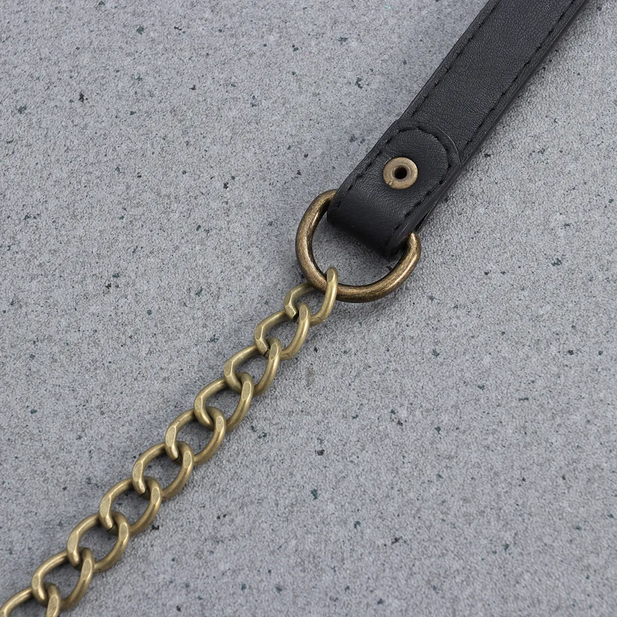 Cadena para bolso de mujer, mini cadena metálica de 120 cm, accesorio de PU con 2 hebillas, color bronce y negro, para fiestas, bodas y eventos de negocios.