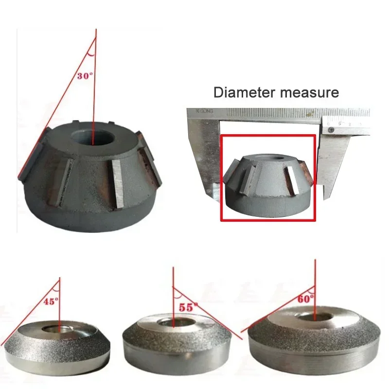 60 Degree Carbide Valve Reamer Valve Seat Cutter Grinding Wheel for Motorcycle Car Engine Valve Seat Repair Reamer Head