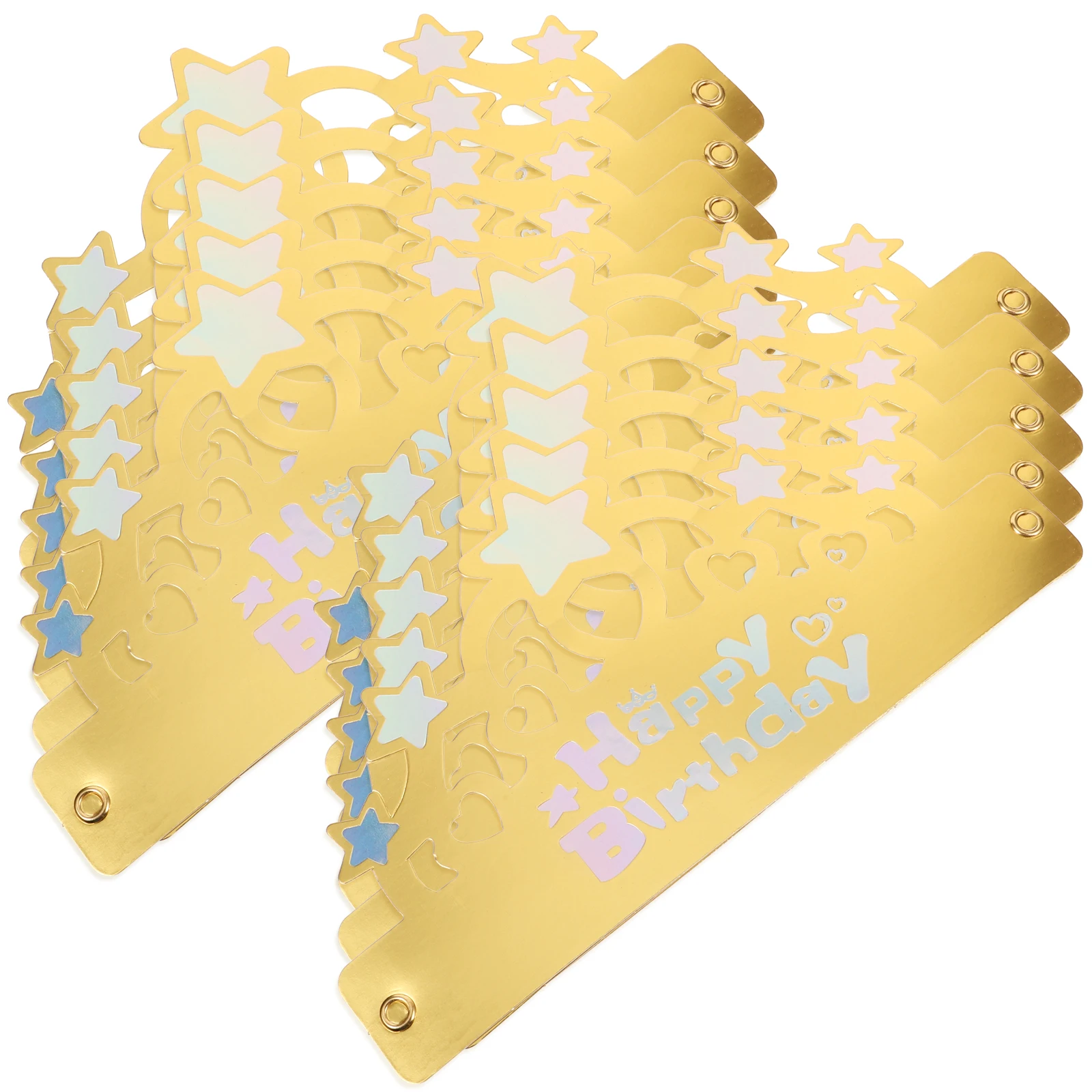 

50 Pcs Hats Golden Birthday Bulk Crowns Adult for Party Headwear