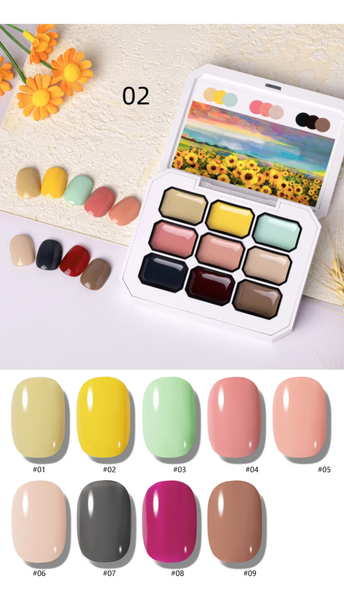 1pc 9-Grid Color Painting Gel - Nail Art Painting recension och pris