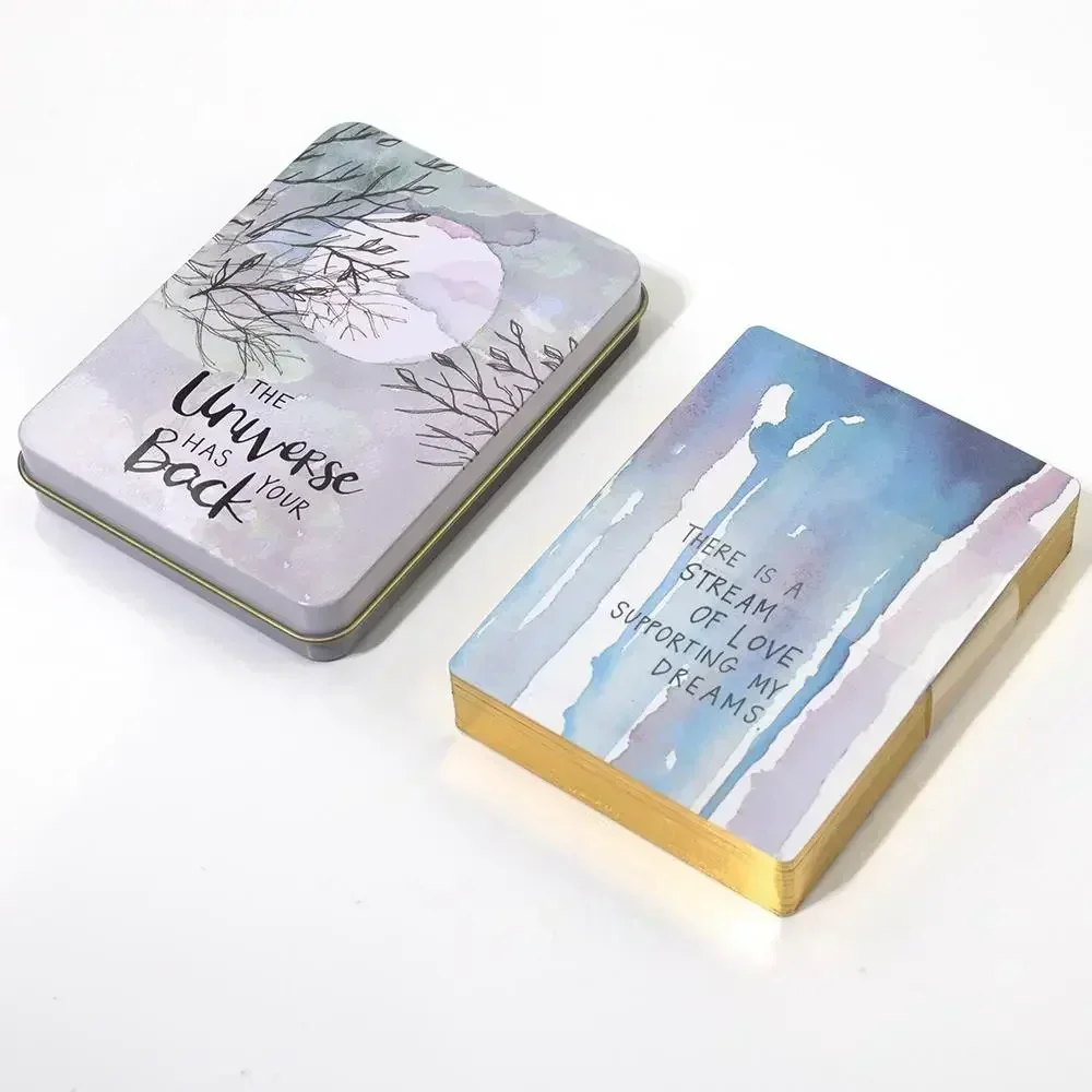 The Universe Has Your Back Tarot Deck Tarot Card In A Tin Box Gilded Edge for Game Card 44pcs