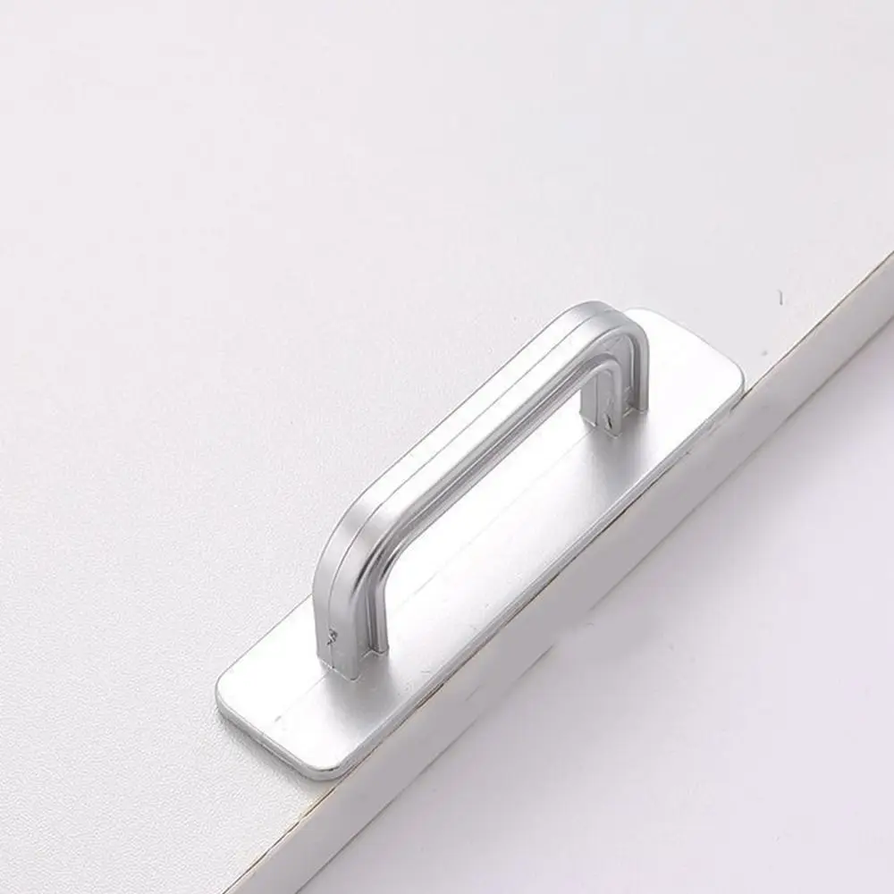 

Fashion Knobs Door Handle Self-adhesive Surface Mounted Door Pull No punching Push-pull Cabinet Handle Cupboard