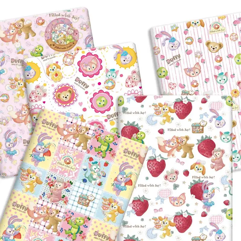Tela infantil de Disney con diseño de dibujos animados, para manualidades, costura, patchwork, vestidos de bebé, ropa de hogar, 140x50cm