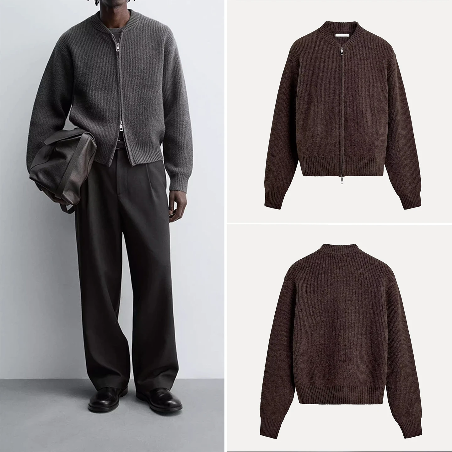 

Модный вязаный длинный све irt для мужчин, осень 2023, Новое поступление, повседневный отложной воротник с вышивкой Ele Quali...