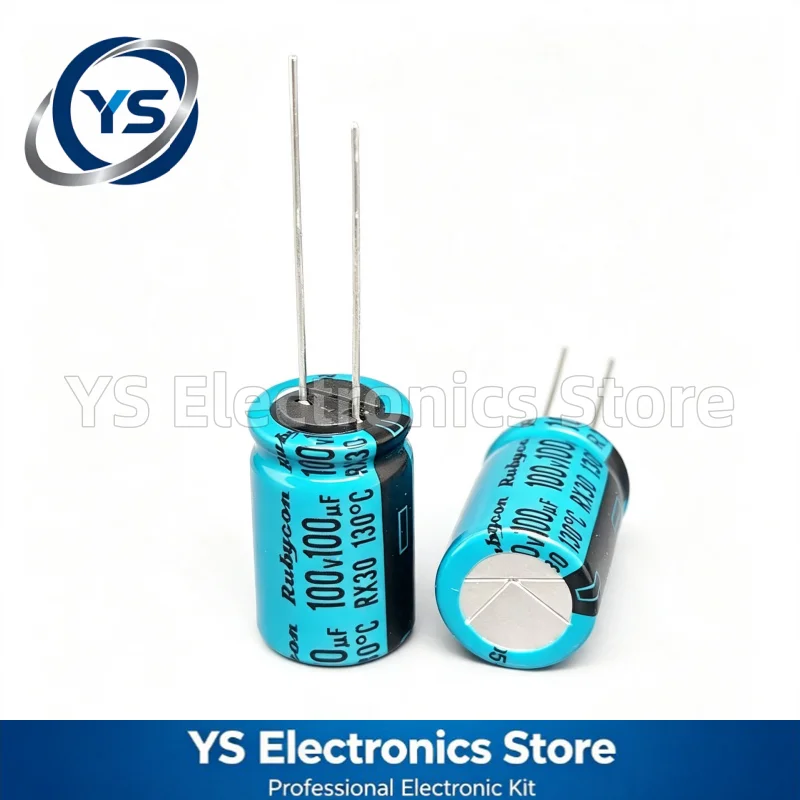 Rubycon RX30 Series 100V100UF 12.5x20mm High-temperature Resistant 130-degree Aluminum Electrolytic Capacitor 20% 100V 100UF