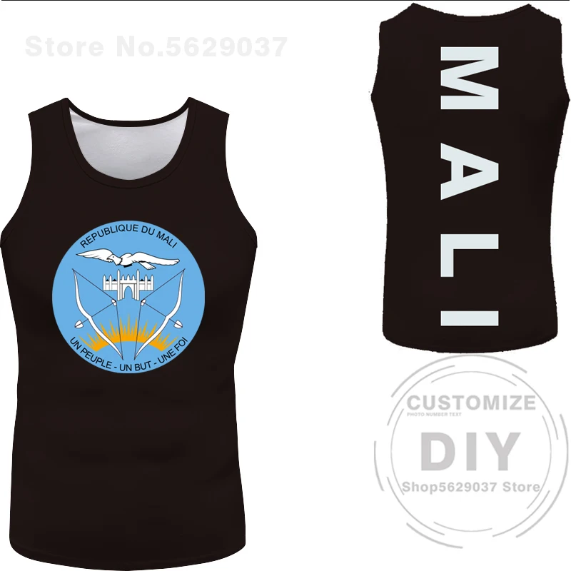 Mali Vest Free Custom Made Name Mli Tank Top Nation Flag Ml Republic French Country Malian Word Print Photo Sleeveless T-Shirt