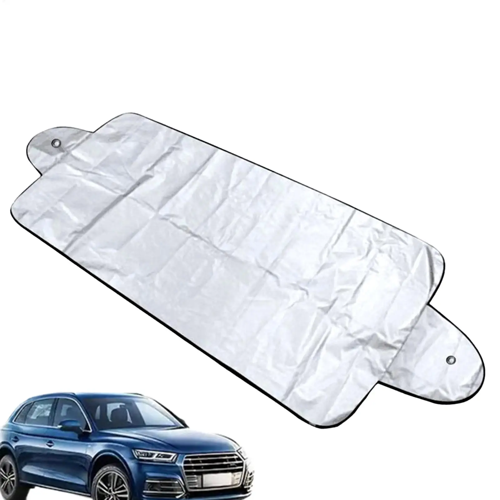 الزجاج الأمامي غطاء الثلوج للطي تجميد نافذة حامي 59.06x27.56x0.39 بوصة غطاء ثلج السيارة للتنقل اليومي وقوف السيارات الشتوية