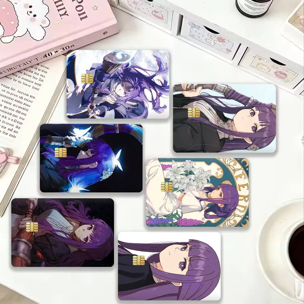 F-Frieren B-Beyond J-Journey's E-End F-Fern 4pcs 1Set Card Stickers Small Waterproof Chip 4PCS Card Sticker Anti-Scratch