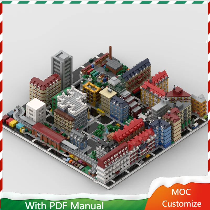 

8427 PCS Medieval Luxury Small City-State Scene Building Block Customize Diy Education Assembly Kid Toy Birthday Surprise Gift