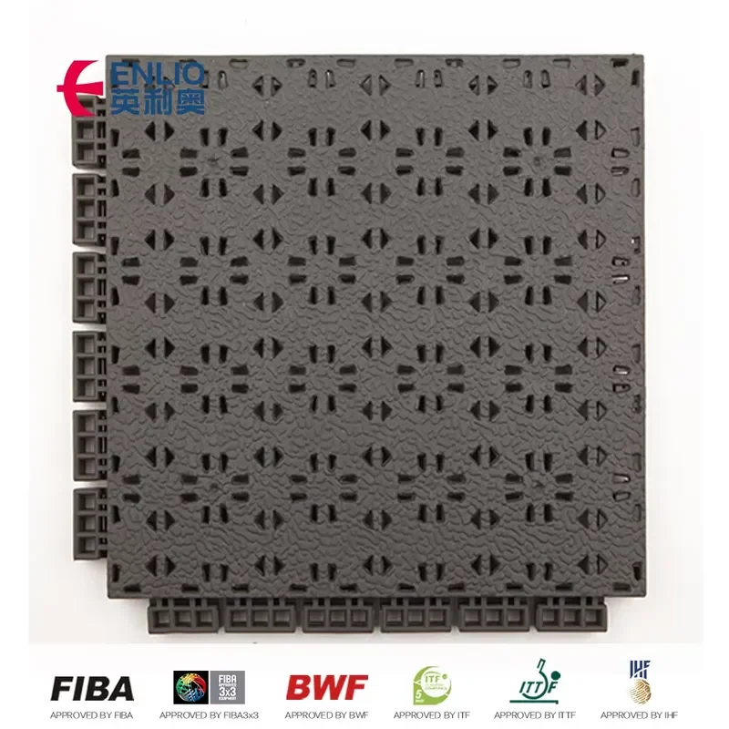 Rubber Basketball Court Mat Outdoor Tournament Sports Flooring with Shock Absorption Eco-Friendly 4