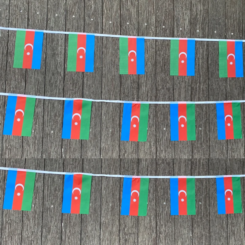 

xvggdg 20pcs/set Azerbaijan bunting flags Pennant String Banner Buntings Festival Party Holiday