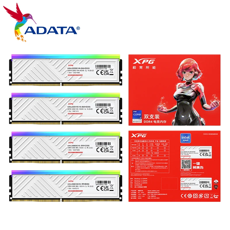 ADATA XPG D35G DDR4 RGB Memory RAM 8GBX2 16GBX2 3200MHz 3600MHz Original Desktop Memory modules with Heatsink