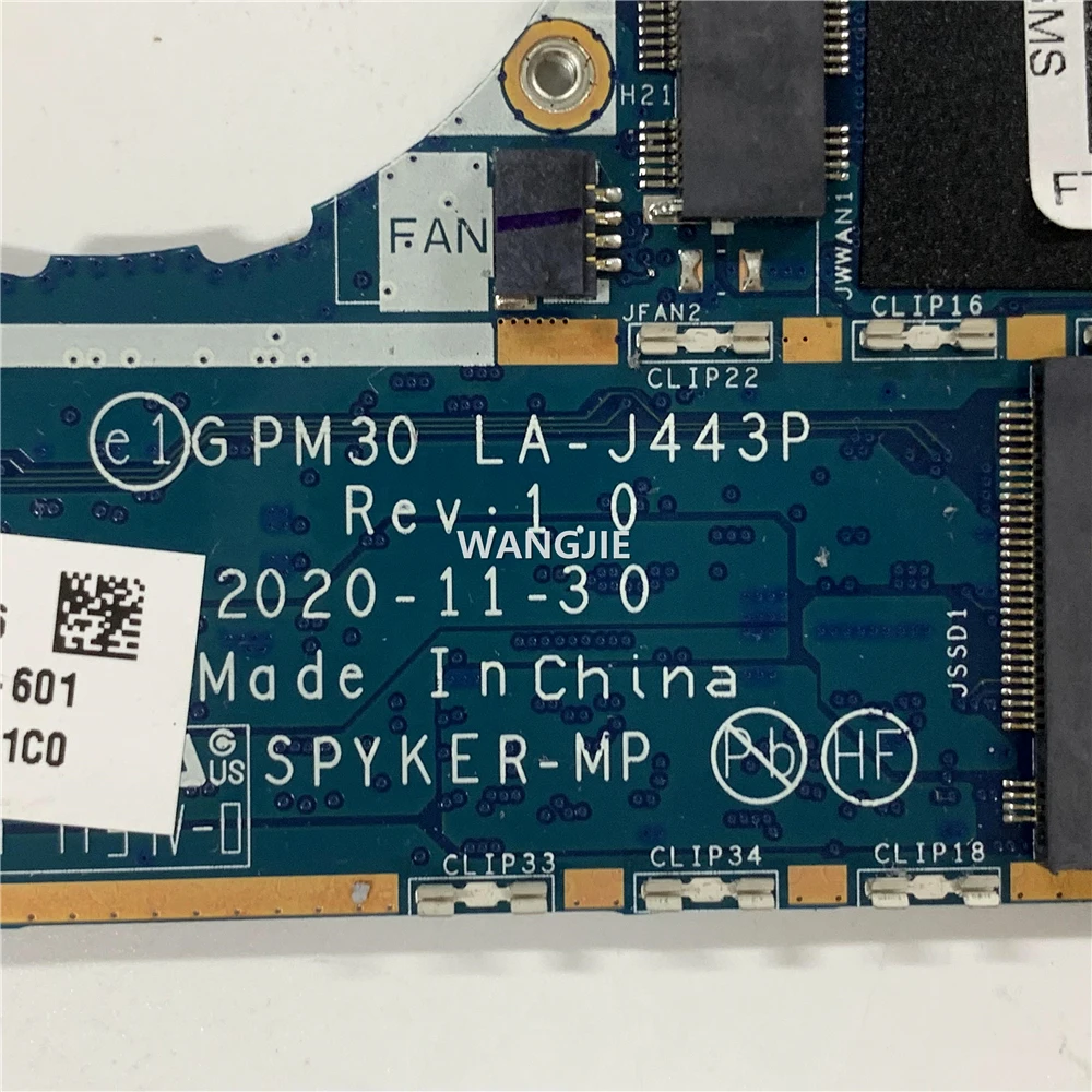 GPM30 LA-J443P For HP EliteBook X360 1030 G8 Laptop Motherboard M45826-601 M46359-601 M45833-601 M46737-601 UMA i5 I7 CPU 16GB