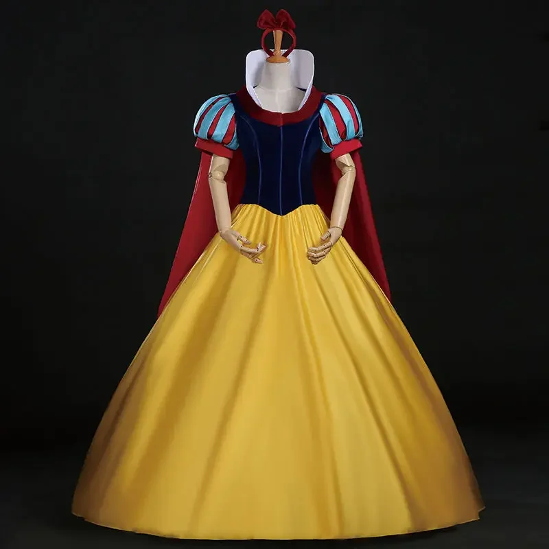 

Snow White Costume Custom Made Adult Halloween Costumes Princess Snow White Cosplay Costume Headband Cloak Snow White Dress