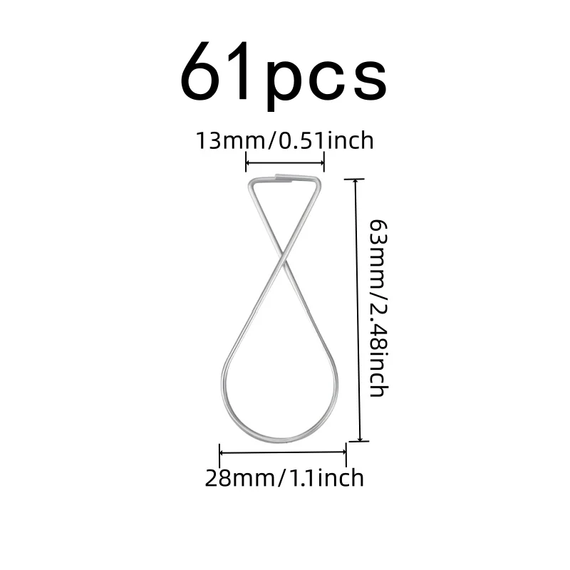 61 pcs Drop Ceiling Clips for Retail Store Display, Strong Load Capacity, Easy Install No Tools, Multipurpose