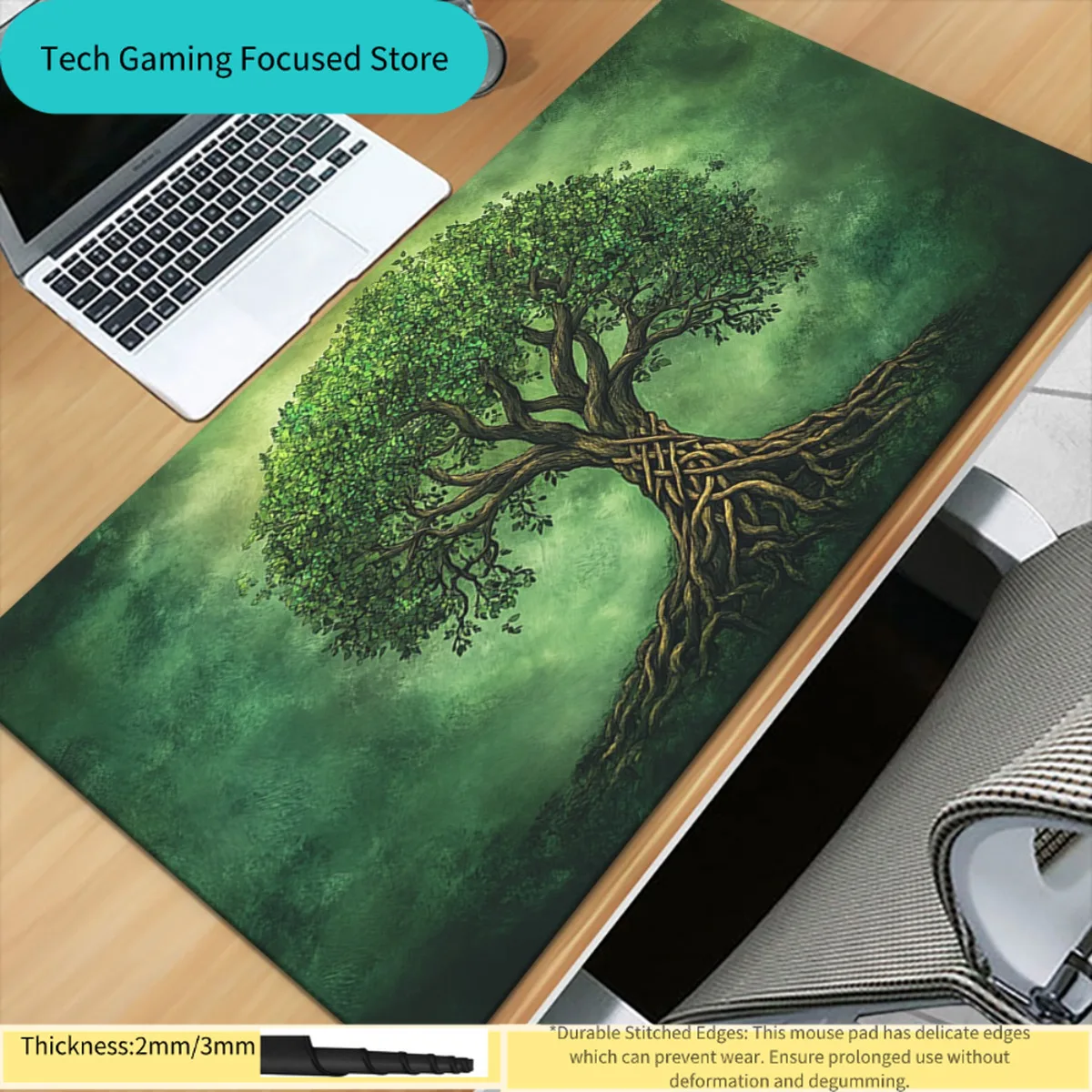

Giant tree of life large Mouse Pad Desk Mat Non-Slip Durable Stitched Edge keyboard mouse mat Gaming mat mauspad משטח לעכבר מחשב