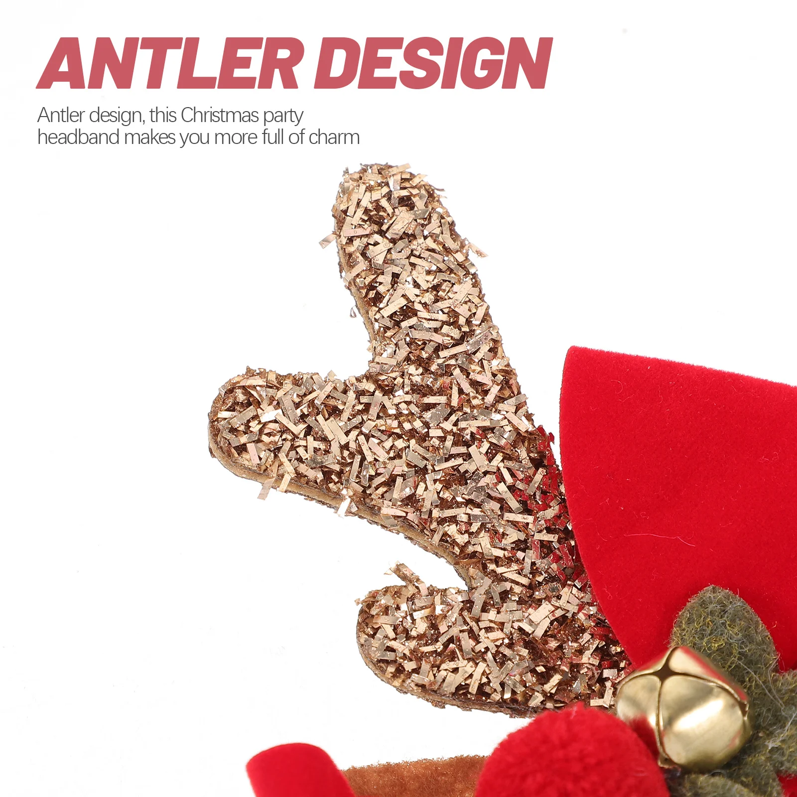 

Antler Headband with Bow Christmas Decorative Hair Accessory Lightweight Comfortable for Women Festive Party Wear Stylish Gift