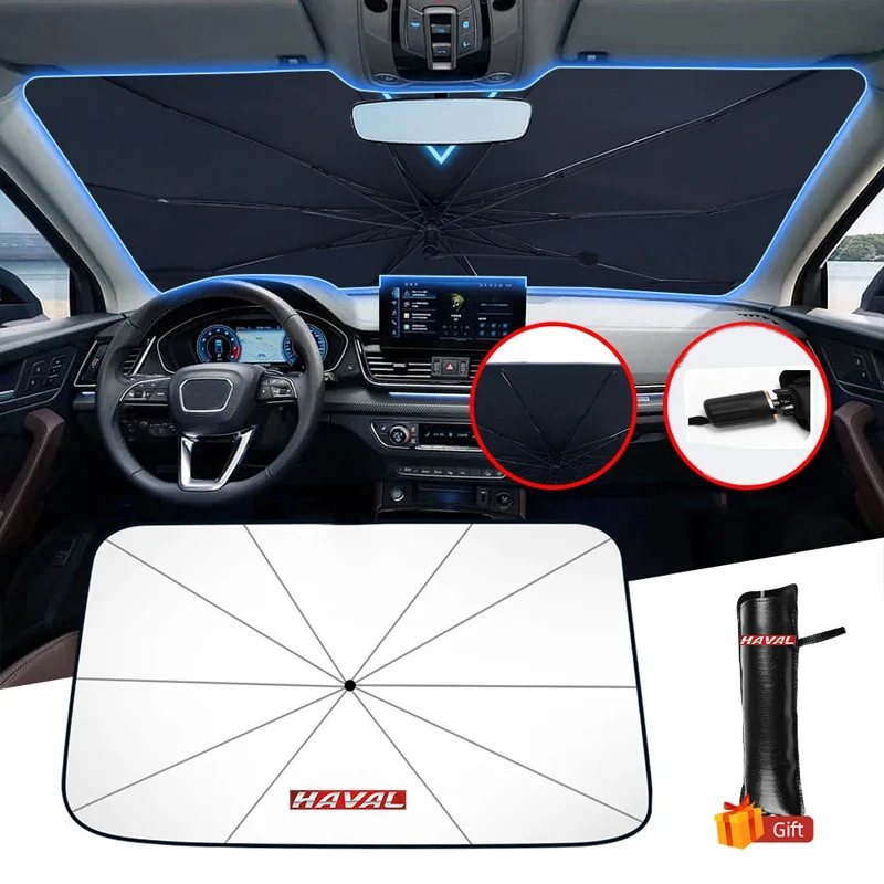 Car Windshield Sunshades Sun Shades Umbrella Auto Accessories For Haval Jolion H1 H6 H2 H9 F7X F7 Dargo H2S M6 H3 H4 H5 H7 H8 H6